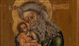 Икона Святой Симеон Богоприимец (фрагмент)