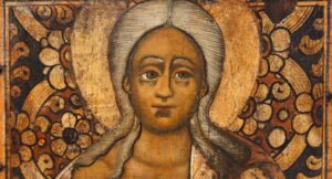 Икона Мария Египетская (Русский Север, середина XVIII в., фрагмент)