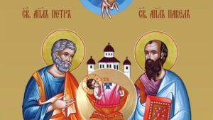 Икона святых первоверховных Апостолов Петра и Павла (фрагмент)